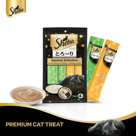 Me O Creamy Chicken & Liver and Sheba Chicken & Chicken Whitefish Sasami Selection Melty Premium Cat Treats Combo Me O Creamy Chicken & Liver and Sheba Chicken & Chicken Whitefish Sasami Selection Melty Premium Cat Treats Combo