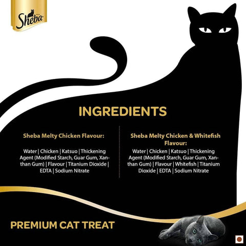 Me O Creamy Chicken & Liver and Sheba Chicken & Chicken Whitefish Sasami Selection Melty Premium Cat Treats Combo Me O Creamy Chicken & Liver and Sheba Chicken & Chicken Whitefish Sasami Selection Melty Premium Cat Treats Combo