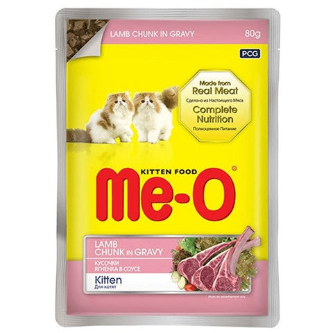 Me-O Lamb Chunk in Gravy Kitten Wet Food Me-O Lamb Chunk in Gravy Kitten Wet Food