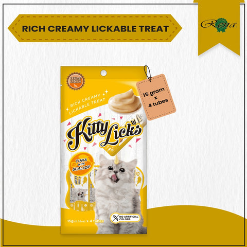 Me-O Creamy Chicken & Liver and Kitty Licks Tuna Scallop Cat Treats Combo Me-O Creamy Chicken & Liver and Kitty Licks Tuna Scallop Cat Treats Combo