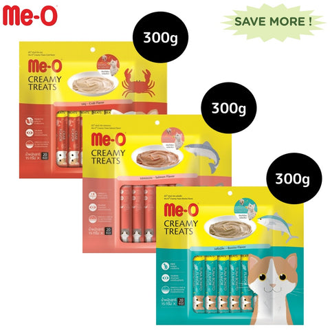Me-O Creamy Crab, Salmon and Bonito Cat Treat Combo Me-O Creamy Crab, Salmon and Bonito Cat Treat Combo
