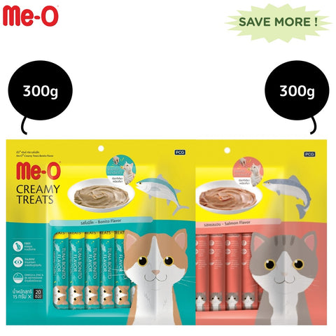 Me-O Creamy Salmon and Creamy Bonito Cat Treat Combo Me-O Creamy Salmon and Creamy Bonito Cat Treat Combo