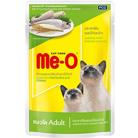 Me-O Sardine with Chicken & Rice Adult Cat Wet Food Me-O Sardine with Chicken & Rice Adult Cat Wet Food