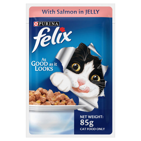 Me-O Delite Tuna with Crab Sticks in Jelly and Purina Felix Salmon with Jelly Adult Cat Wet Food Combo (12+12) Me-O Delite Tuna with Crab Sticks in Jelly and Purina Felix Salmon with Jelly Adult Cat Wet Food Combo (12+12)