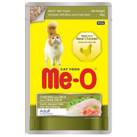Me-O Chicken with Rice & Crab Stick Adult Cat Wet Food Me-O Chicken with Rice & Crab Stick Adult Cat Wet Food