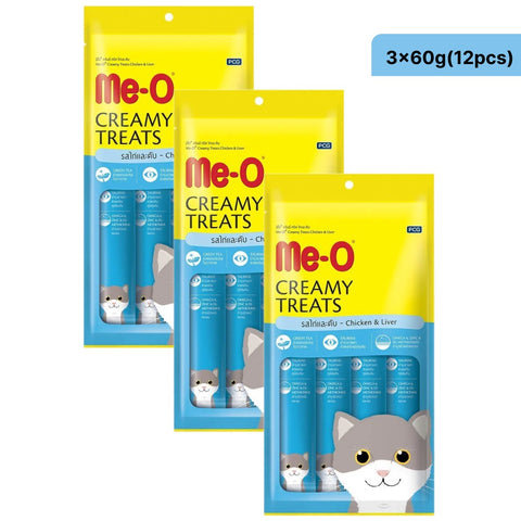 Me-O Creamy Crab and Chicken & Liver Cat Treats Combo Me-O Creamy Crab and Chicken & Liver Cat Treats Combo